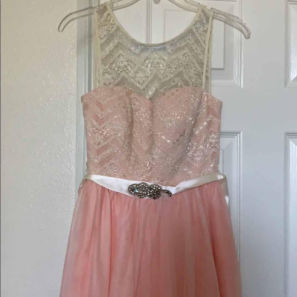 Long pink dress